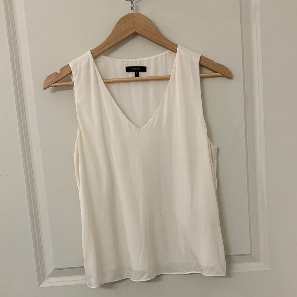 Quince Washable Stretch Silk Tank / Small / Ivory